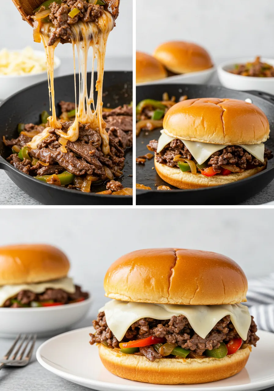 Philly Cheesesteak Sloppy Joes - secondary view